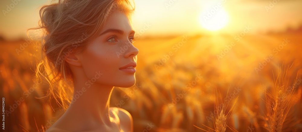Golden Hour Beauty in a Wheat Field Golden Hour Beauty in a Wheat Field