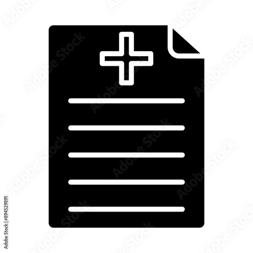 Prescription glyph icon