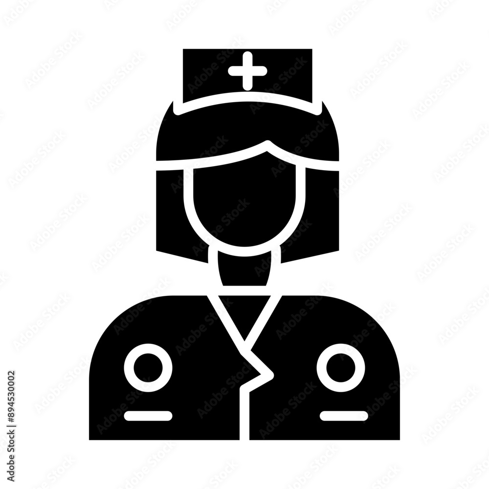 Nurse glyph icon Nurse glyph icon