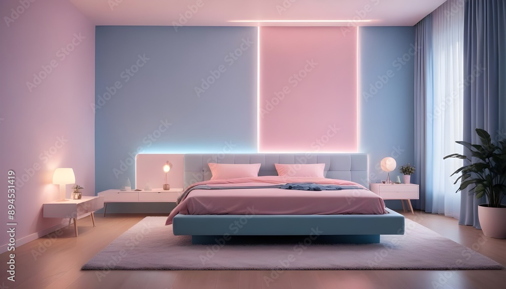 Photo interior modern design room 3d illustration Photo interior modern design room 3d illustration