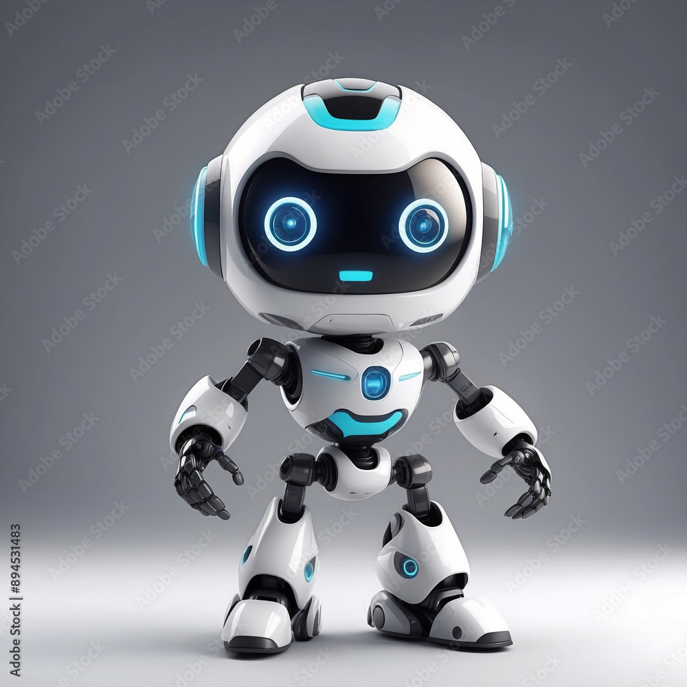 Imaginary Robot with Welcoming Gesture. Imaginary Robot with Welcoming Gesture.
