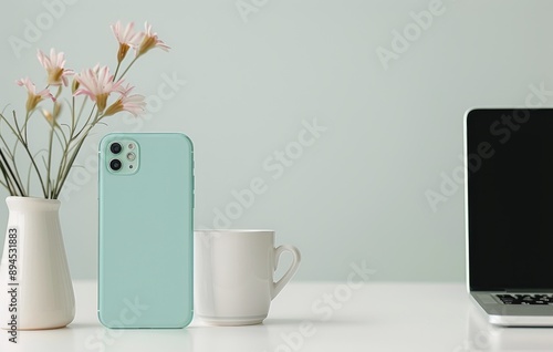 Green Smartphone Camera and Charging Port