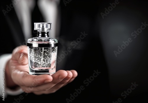 Man Applying Cologne