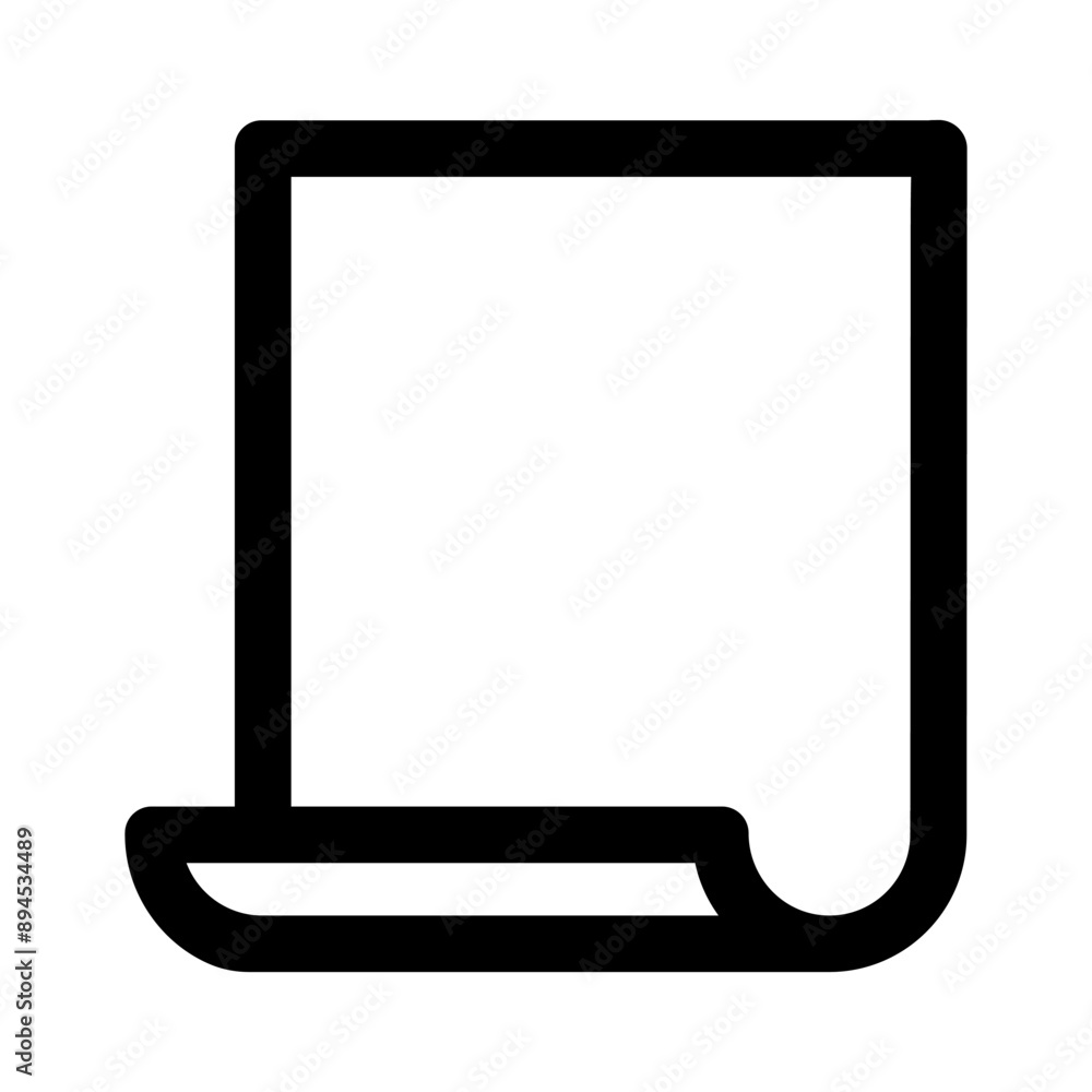 Paper icon in thin line style. Vector illustration graphic design Paper icon in thin line style. Vector illustration graphic design