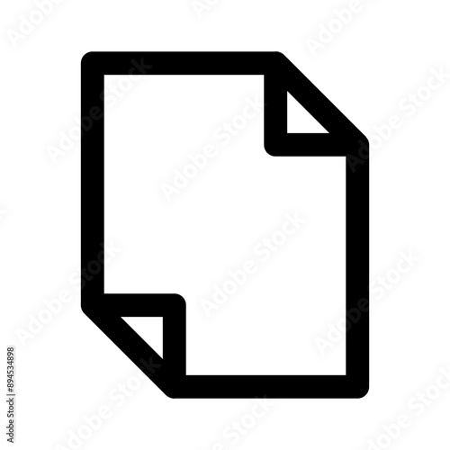 Paper icon in thin line style. Vector illustration graphic design
