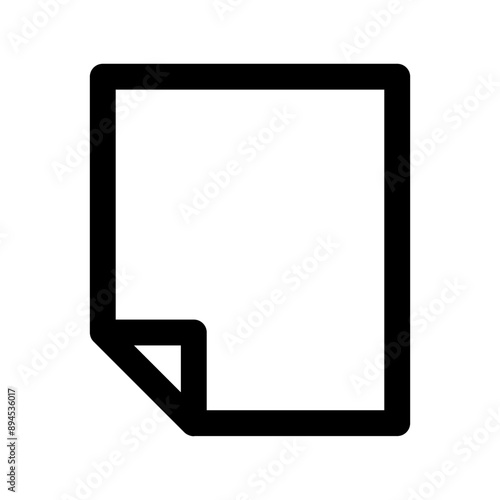Paper icon in thin line style. Vector illustration graphic design