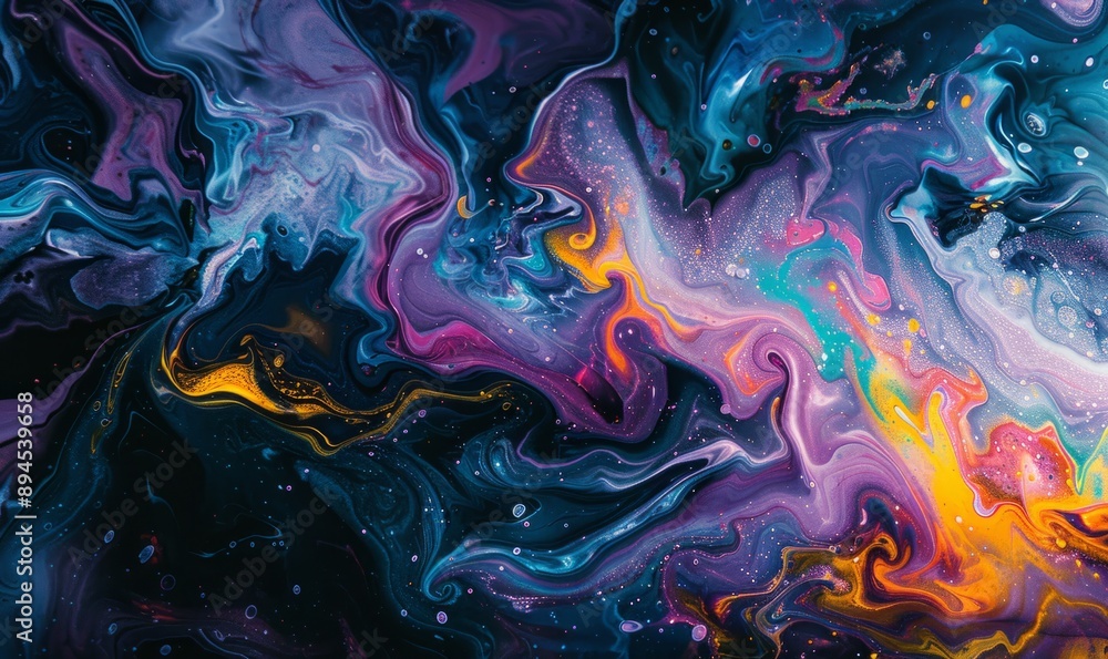 Fluid abstract art with cascading swirls and translucent layers, exploring movement and fluidity in acrylic paintings Fluid abstract art with cascading swirls and translucent layers, exploring movement and fluidity in acrylic paintings