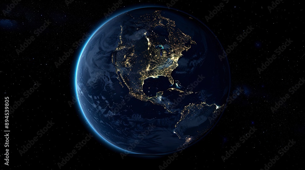 planet earth at night from space showing north america planet earth at night from space showing north america