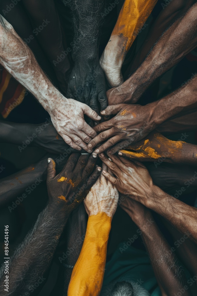 Diverse hands joined in unity Diverse hands joined in unity