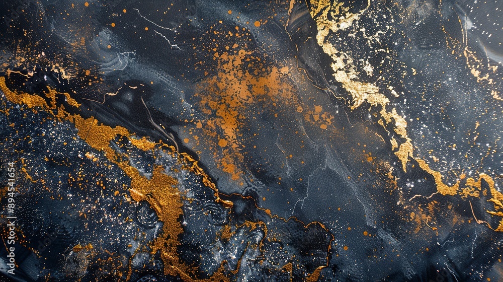 Epoxy look floor with golden, brown and dark grey, dark blue colors. Top view. Epoxy look floor with golden, brown and dark grey, dark blue colors. Top view.