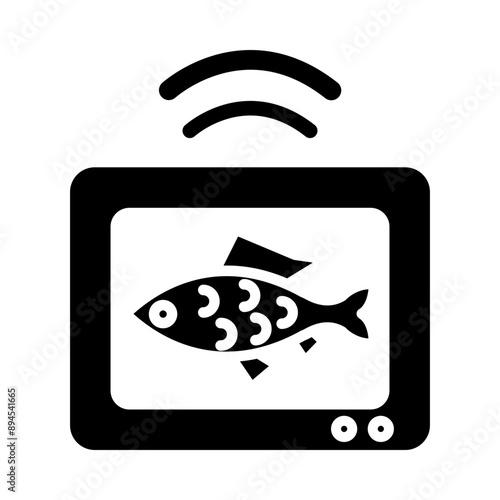 Fish Finder glyph icon