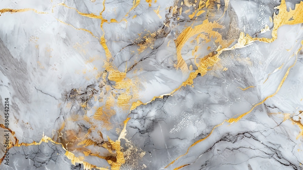 Obraz premium White marble texture and background.grey, golden, stone 