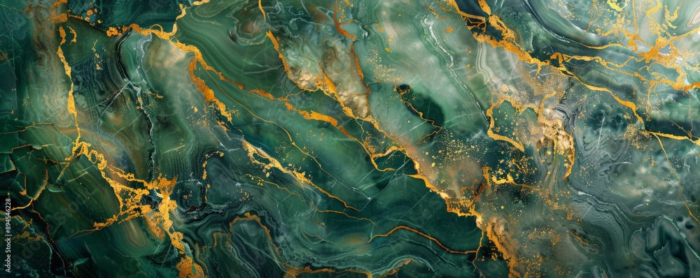 The background of a luxurious color onyx marble texture in shades of deep green and gold. The intricate veining and natural patterns make it perfect for use in high-end interior design projects or The background of a luxurious color onyx marble texture in shades of deep green and gold. The intricate veining and natural patterns make it perfect for use in high-end interior design projects or