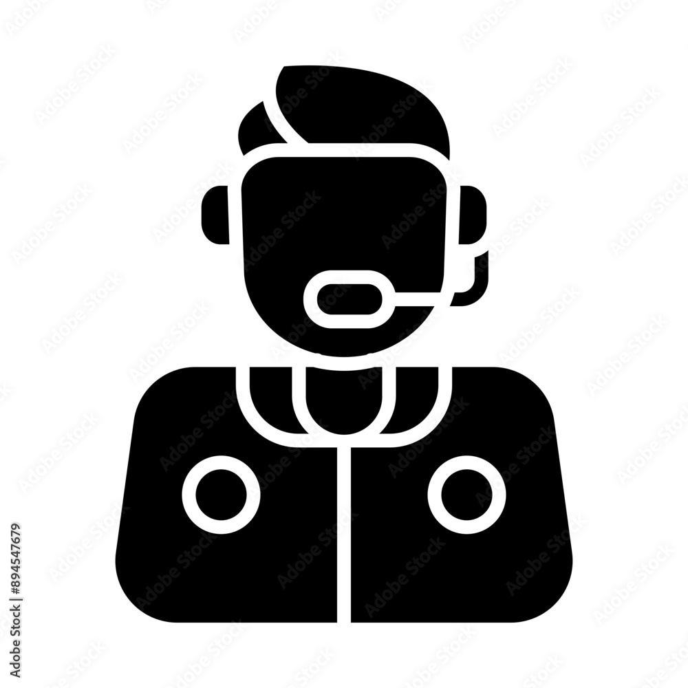 Fototapeta premium Customer Service glyph icon
