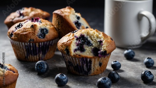 genrative ai Blueberry muffins with fresh blueberries and a simple background
Blueberry muffins with fresh blueberries and a simple background
