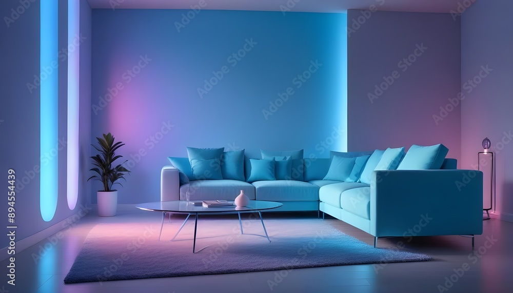 Photo interior modern design room 3d illustration Photo interior modern design room 3d illustration