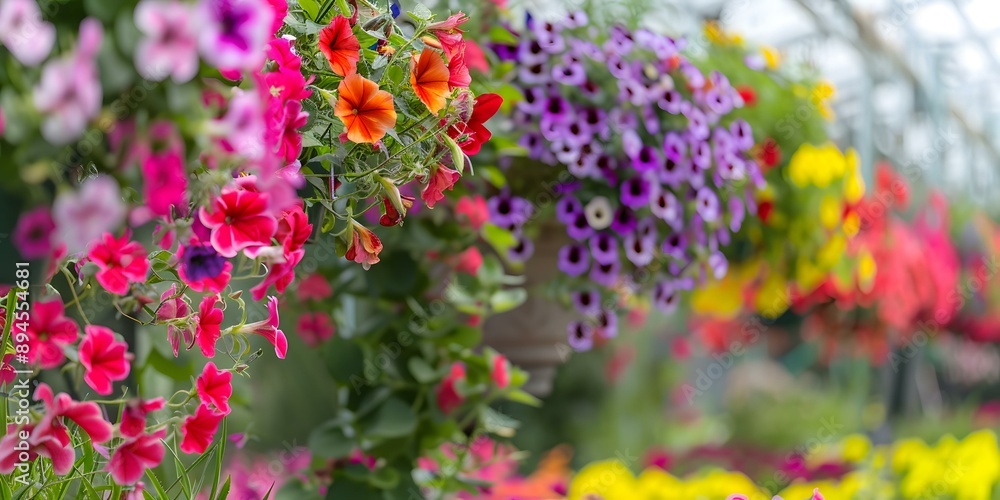 Obraz premium Close Up Shot of Colorful Petunias