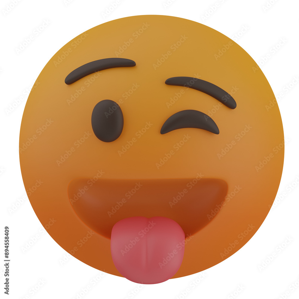 3d render Squinting Face with Tongue illustration 3d render Squinting Face with Tongue illustration