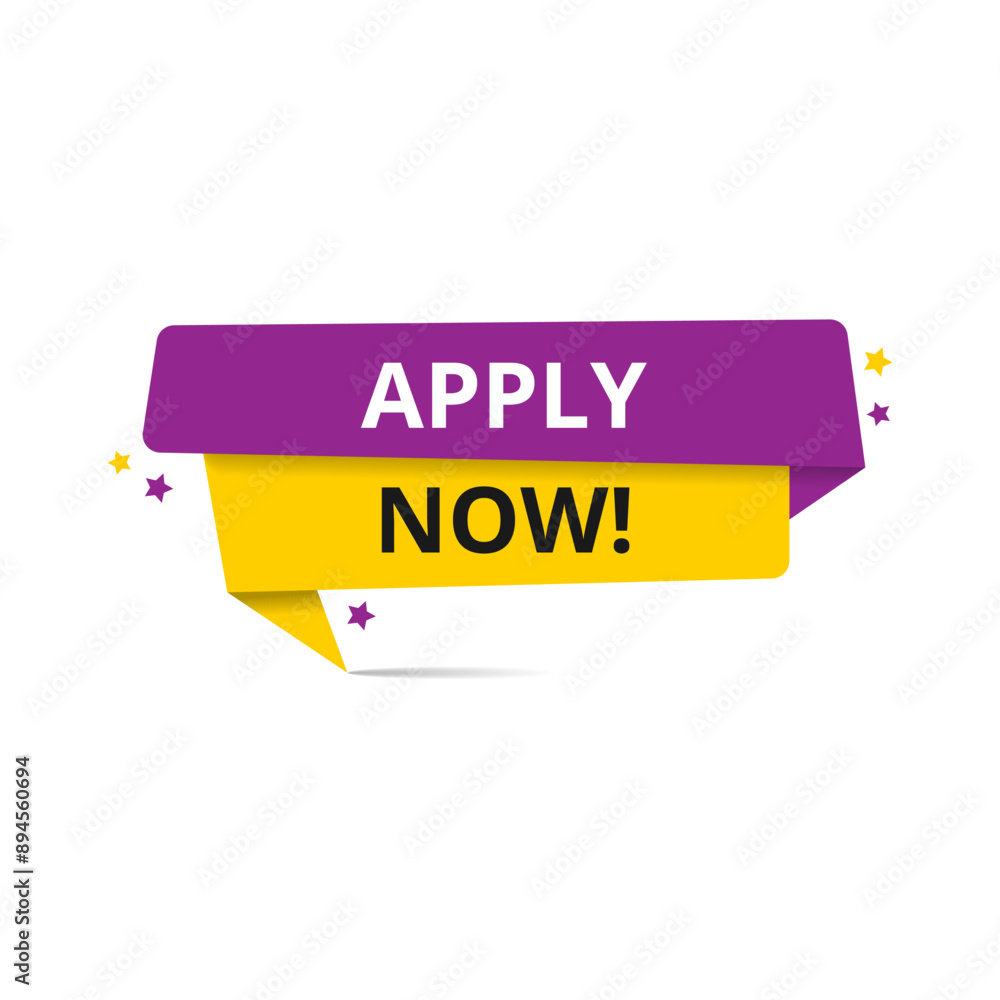 Vector illustration modern apply now banner, Isolated web element. Vector illustration modern apply now banner, Isolated web element.