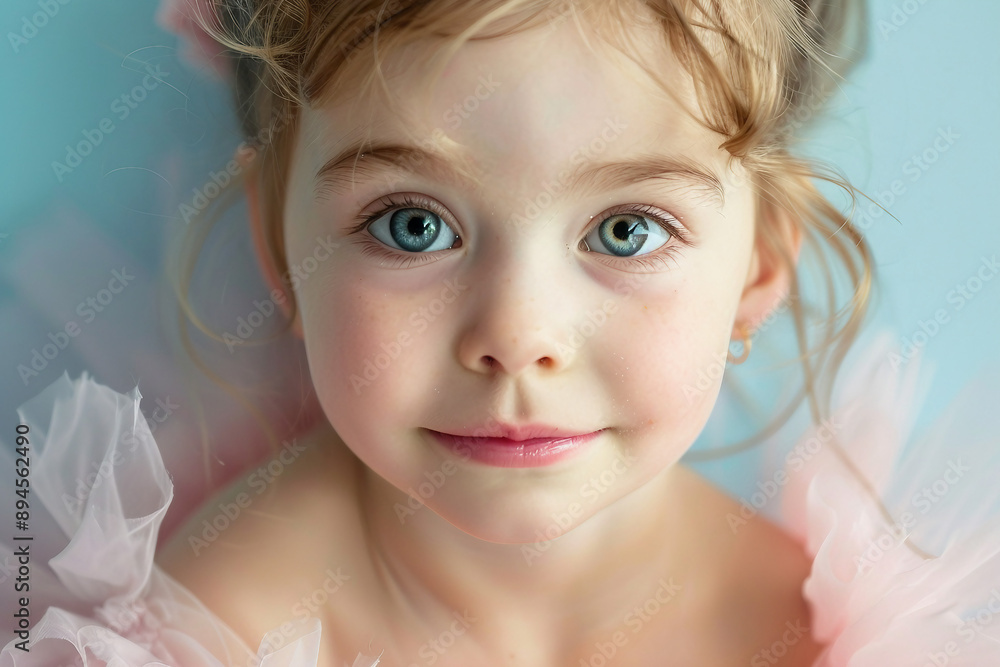 Generative AI picture of beautiful children preparing ballet dance school performance in stage ballroom gown Generative AI picture of beautiful children preparing ballet dance school performance in stage ballroom gown