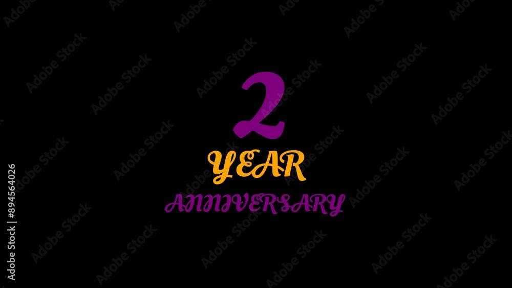 2 Year Anniversary Text Animation 2 Year Anniversary Text Animation