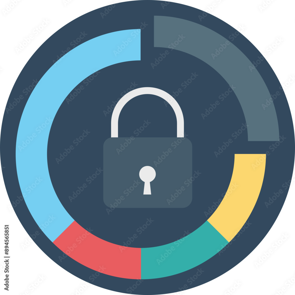 Lock vector icon in background style Lock vector icon in background style