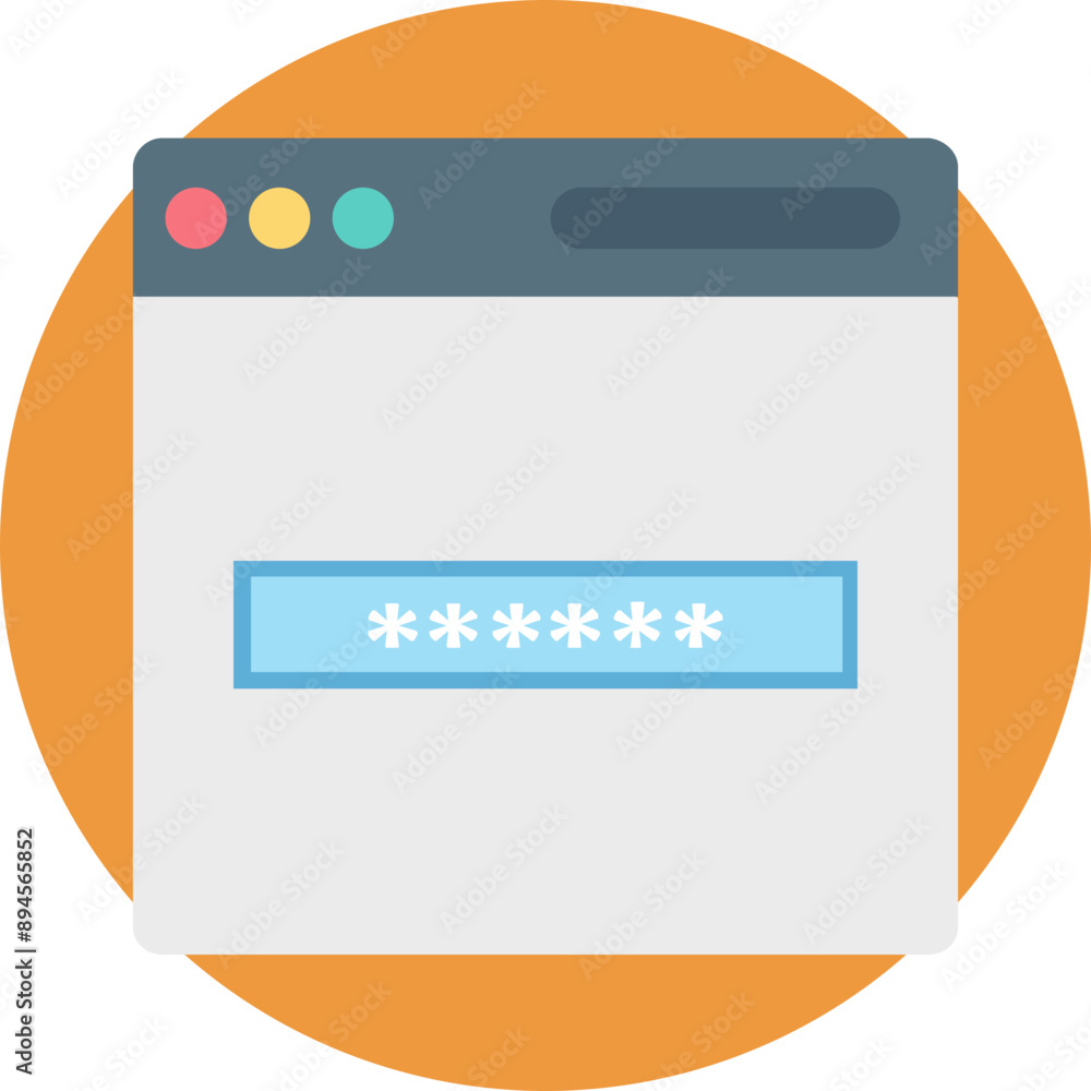 Password vector icon in background style Password vector icon in background style