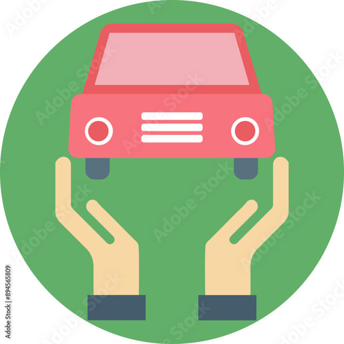 Car Insurance vector icon in background style 