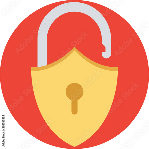 Lock vector icon in background style 