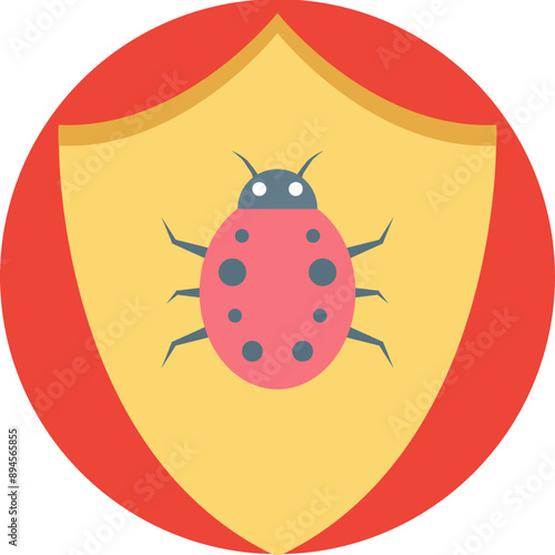 Bug Protection vector icon in background style 