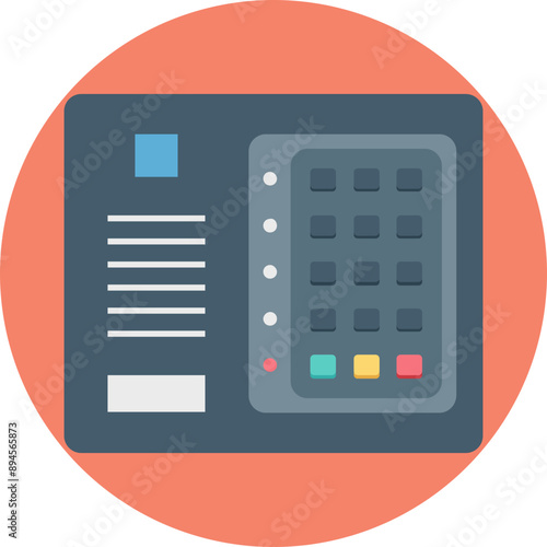 Security Device vector icon in background style 