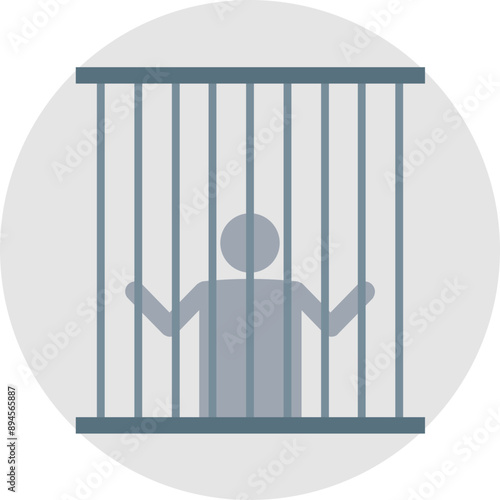 Prison Cell vector icon in background style 