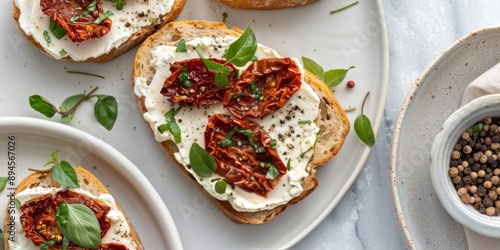 Bruschetta With Sun-Dried Tomatoes and Basil
