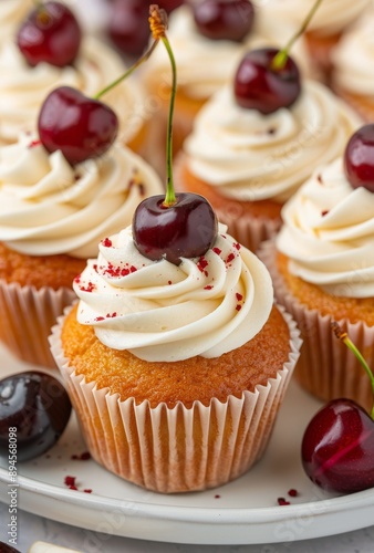 Cherry Topped Cupcakes