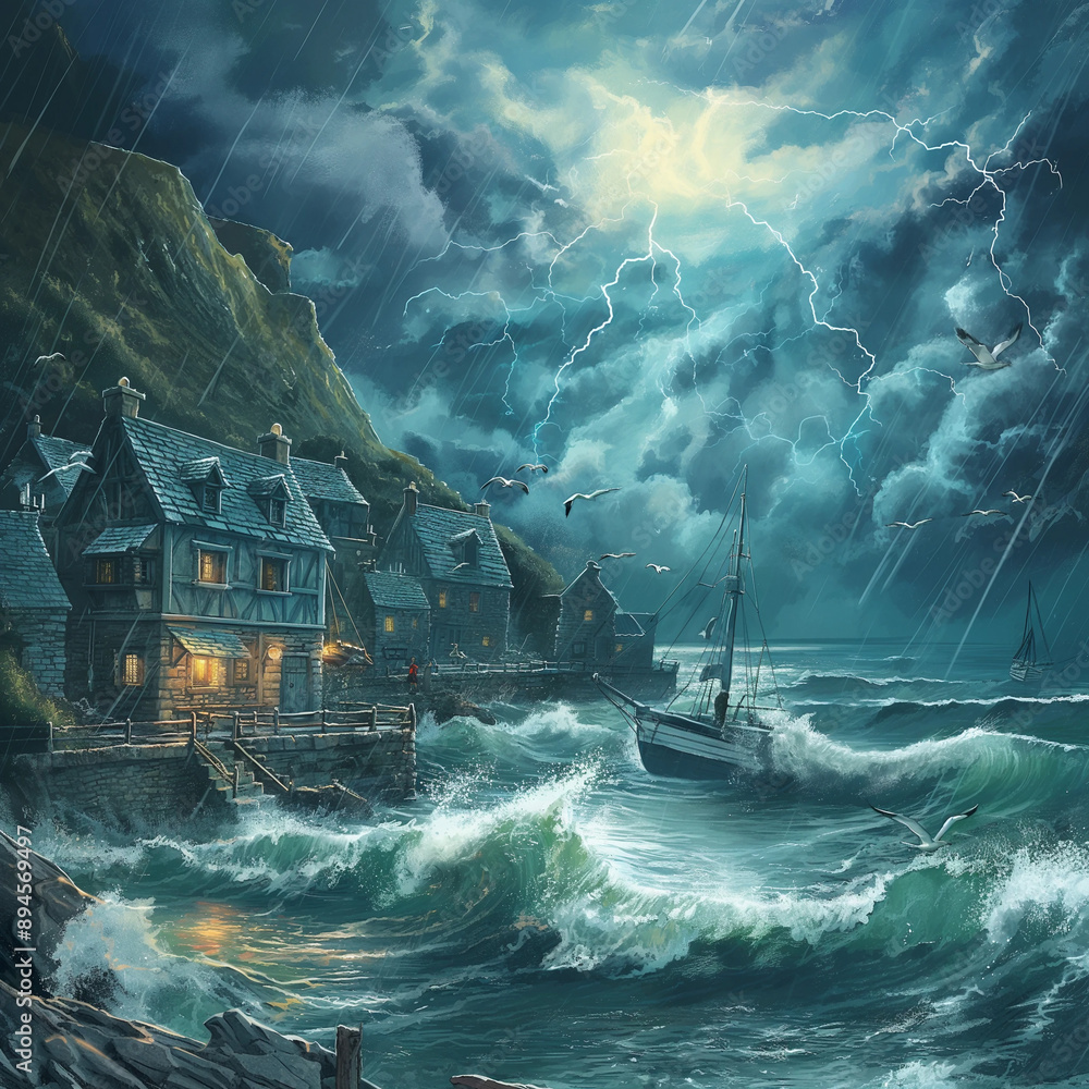 Fototapeta premium Stormy Coastline
