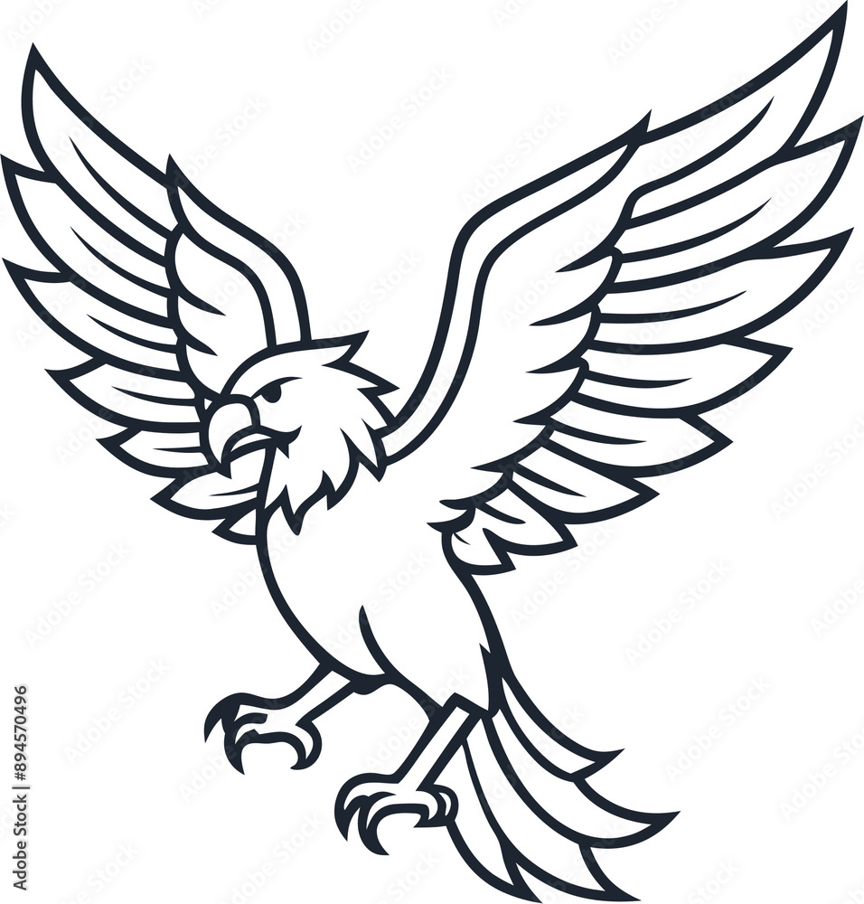 Majestic bald eagle logo exudes power. Majestic bald eagle logo exudes power.