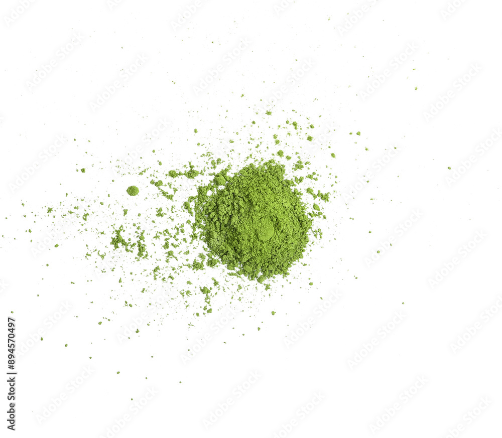 Pile of green matcha powder transparen png, top view Pile of green matcha powder transparen png, top view