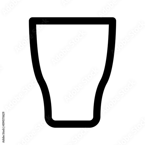 Drinking water icon in thin line style. Vector illustration graphic design