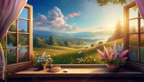 landscape in the morning