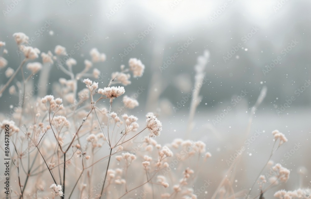 Fototapeta premium Winter Flowers In The Snow