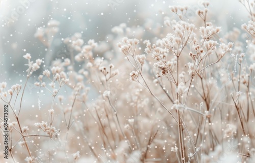 Winter Flowers In The Snow