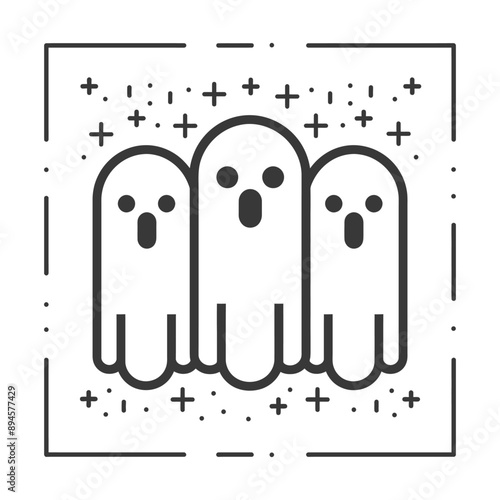 Three friendly ghosts ready to haunt your Halloween