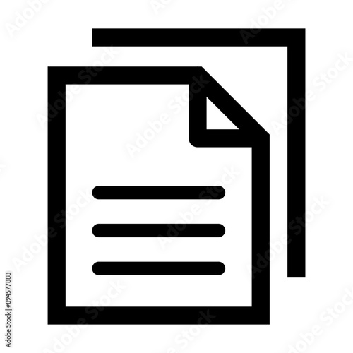 File icon Building icon in thin line style. Vector illustration graphic design