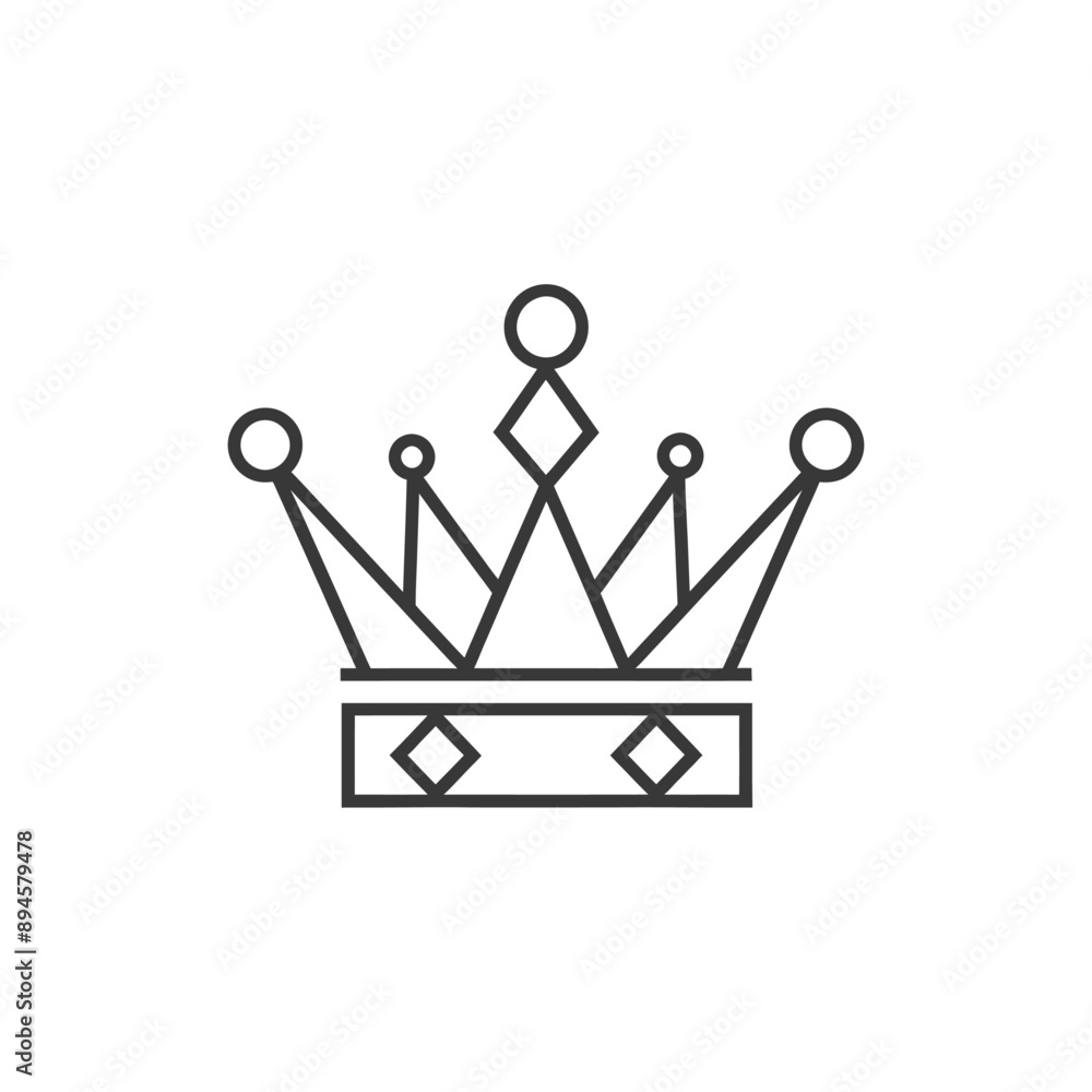 simple crown with a geometric design simple crown with a geometric design