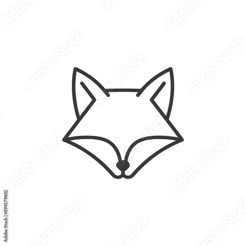 simple fox head outline