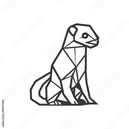 Geometric animal design Minimalist and stylish