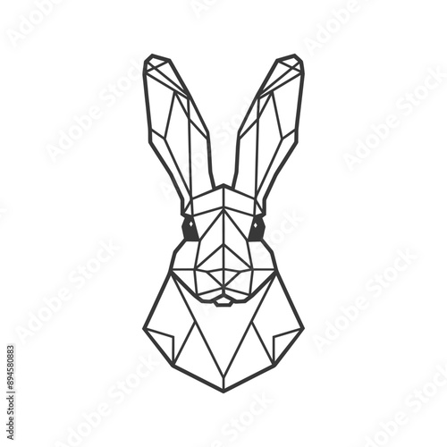 Geometric bunny art Simple and stylish