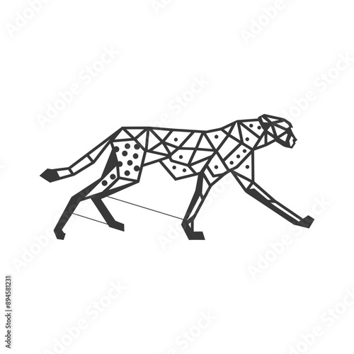 Geometric cheetah a unique interpretation of a wild cat