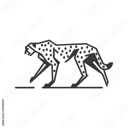 Geometric cheetah design Simple and stylish