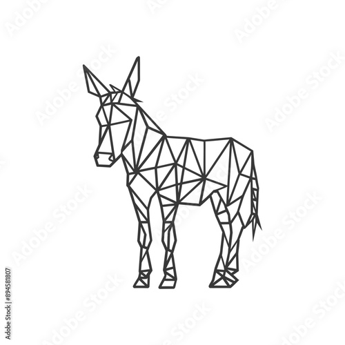 Geometric donkey design Simple and sleek
